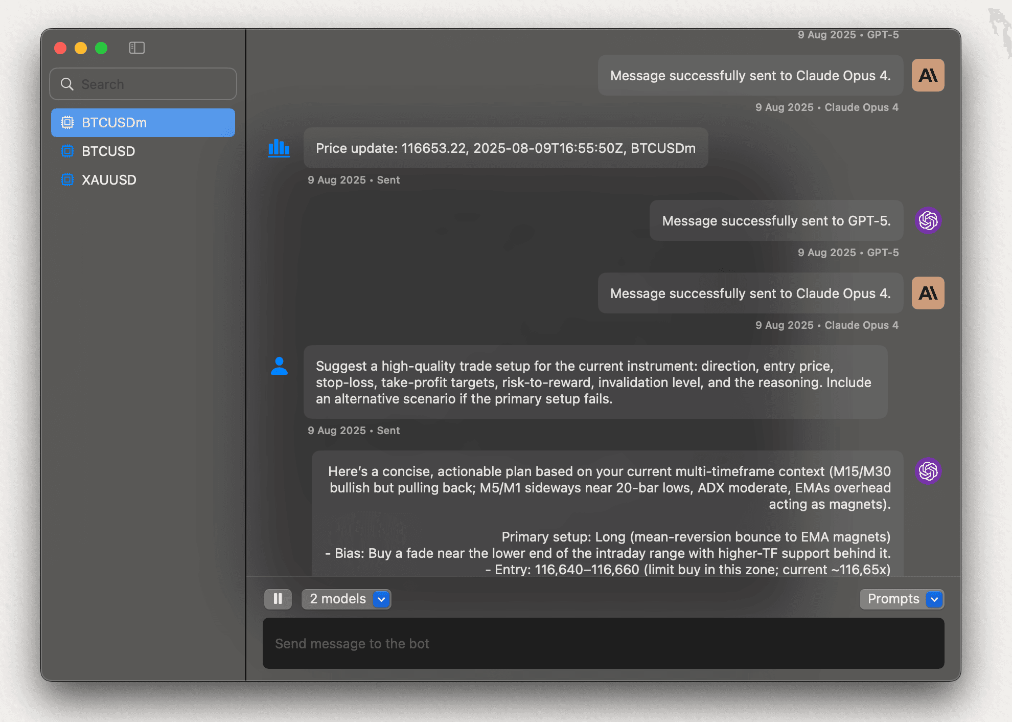 Chatting with a chart